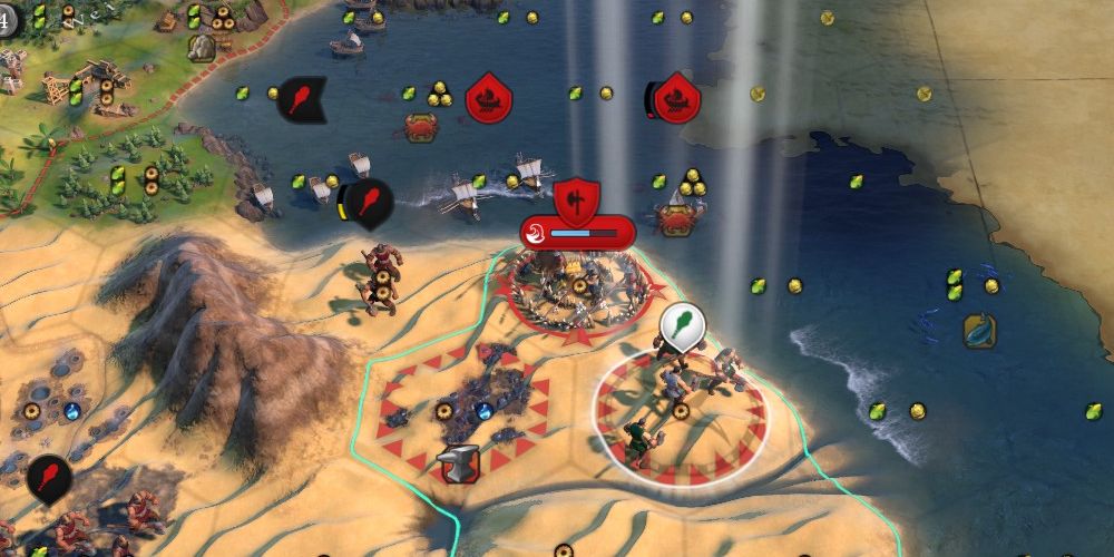 a unit of Chinese Warriors attempts to recruit Barbarian Men-At-Arms