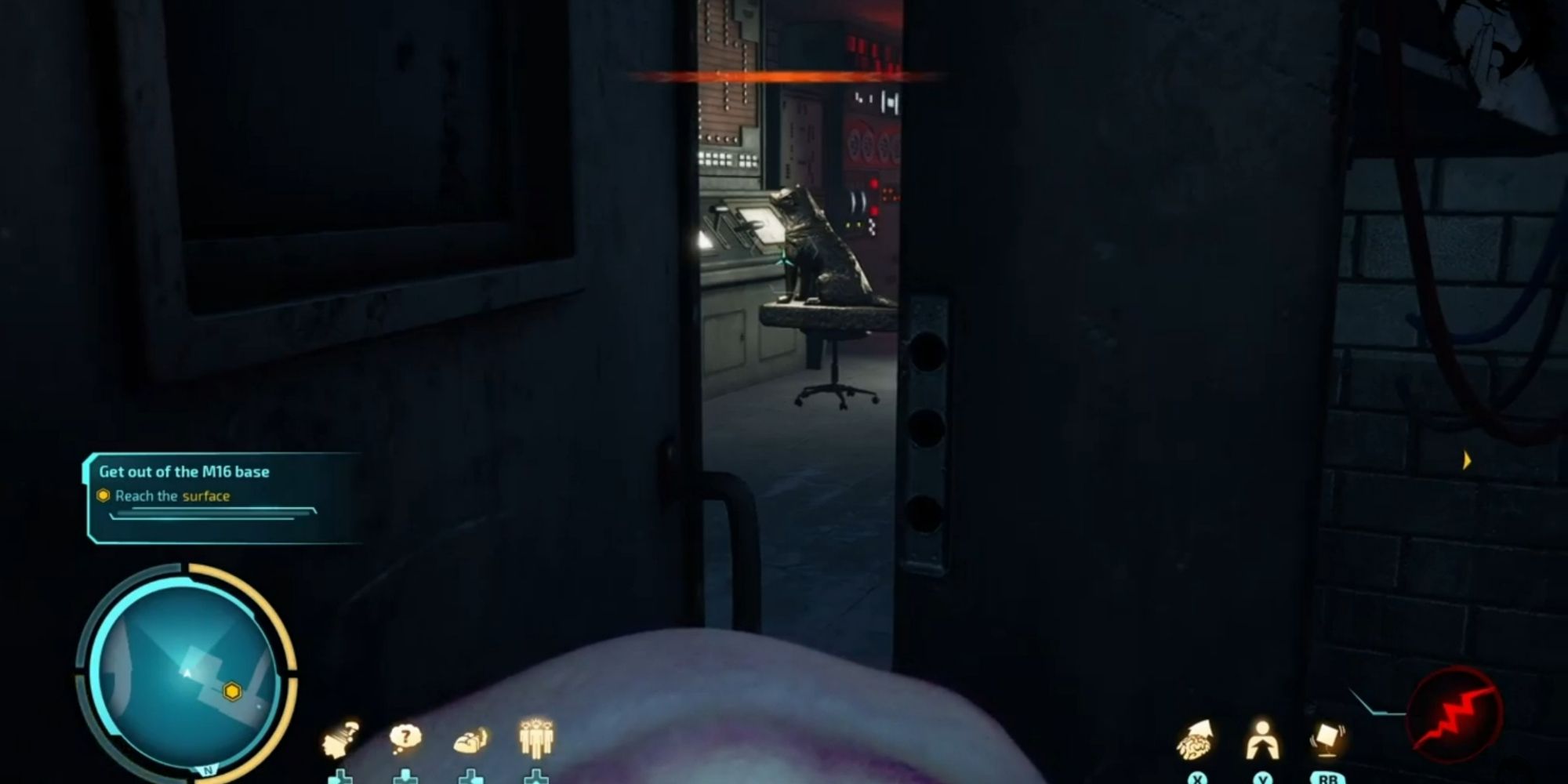 Silent Hill 2 - Destroy All Humans - Dog Sitting In A Control Room In ABCESS Facility