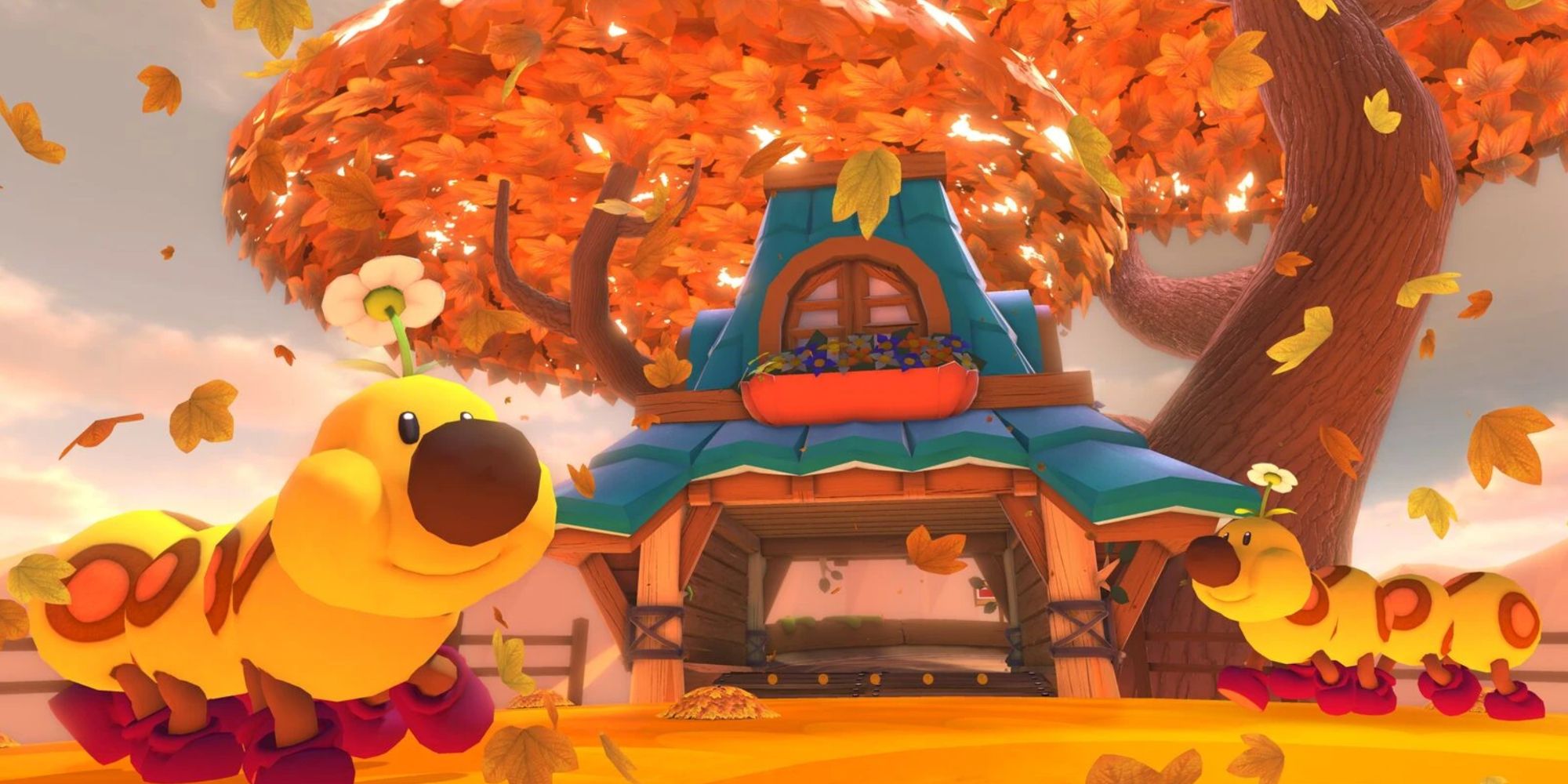 Two Wigglers Walking Along Thee Top Of A Tree