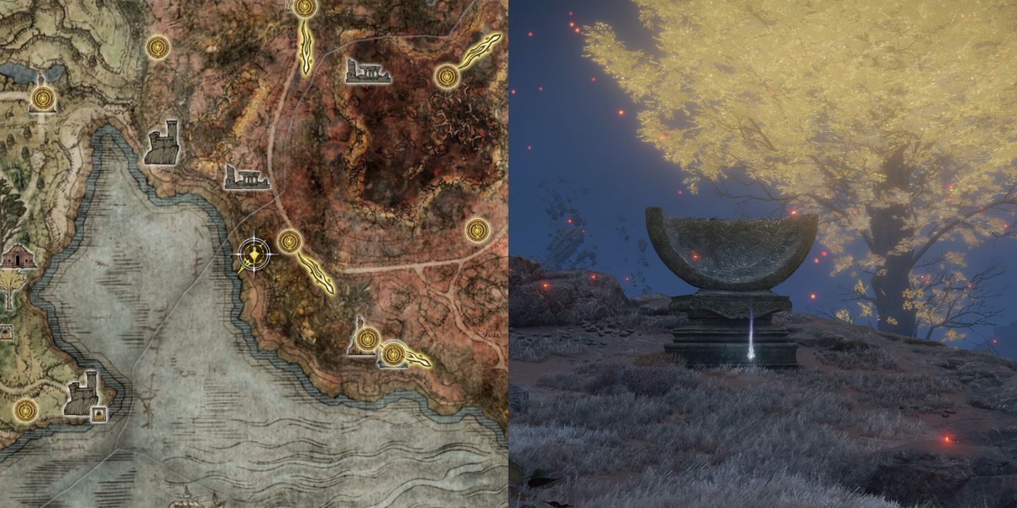 Map And In Game Location Of Starlight Shard In West Caelid