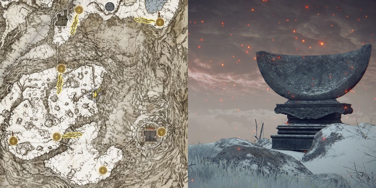 Map And In Game Location Of Starlight Shard In Mountaintop Of The Giants