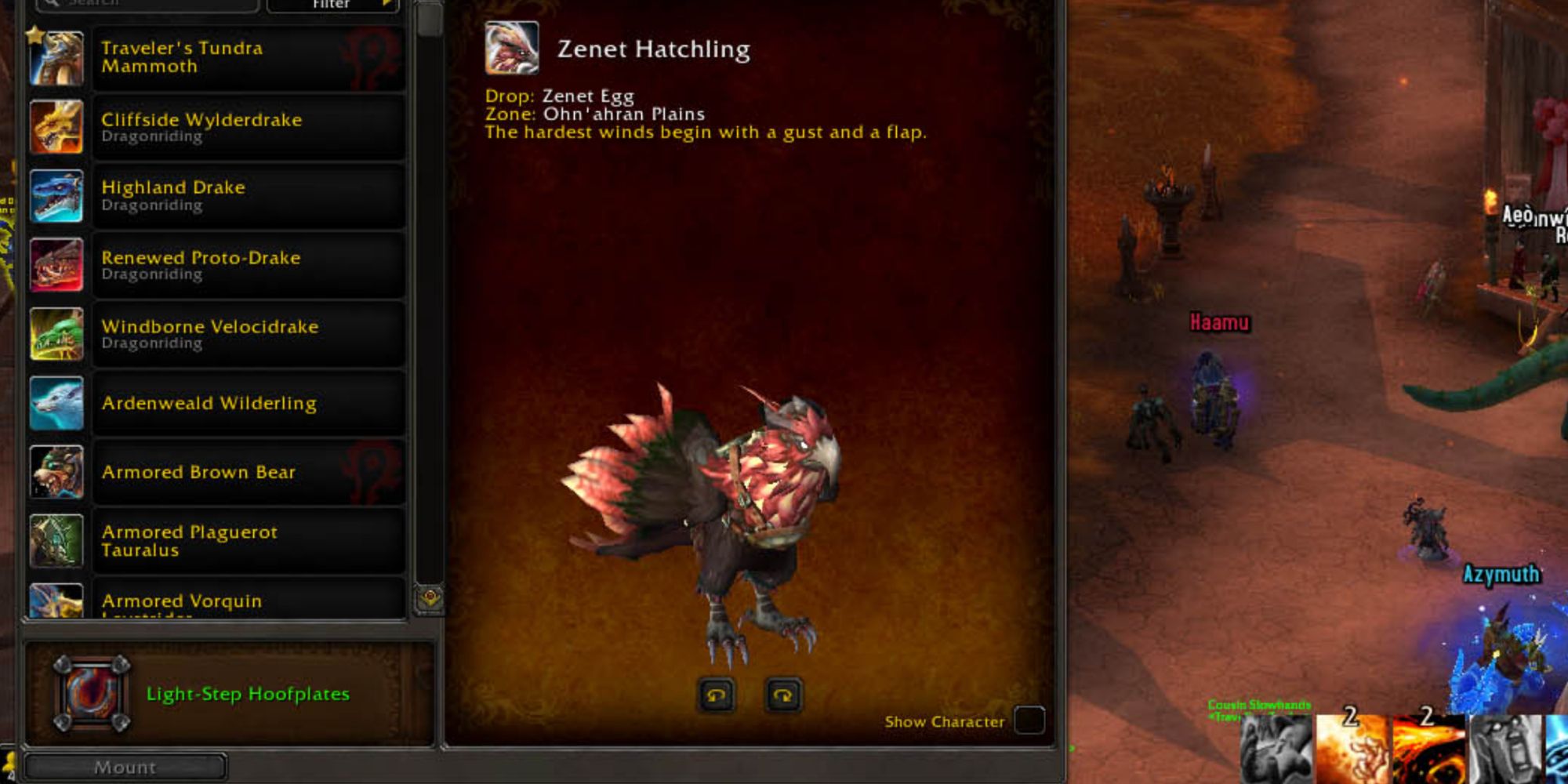 World of Warcraft a crimson reined-avian