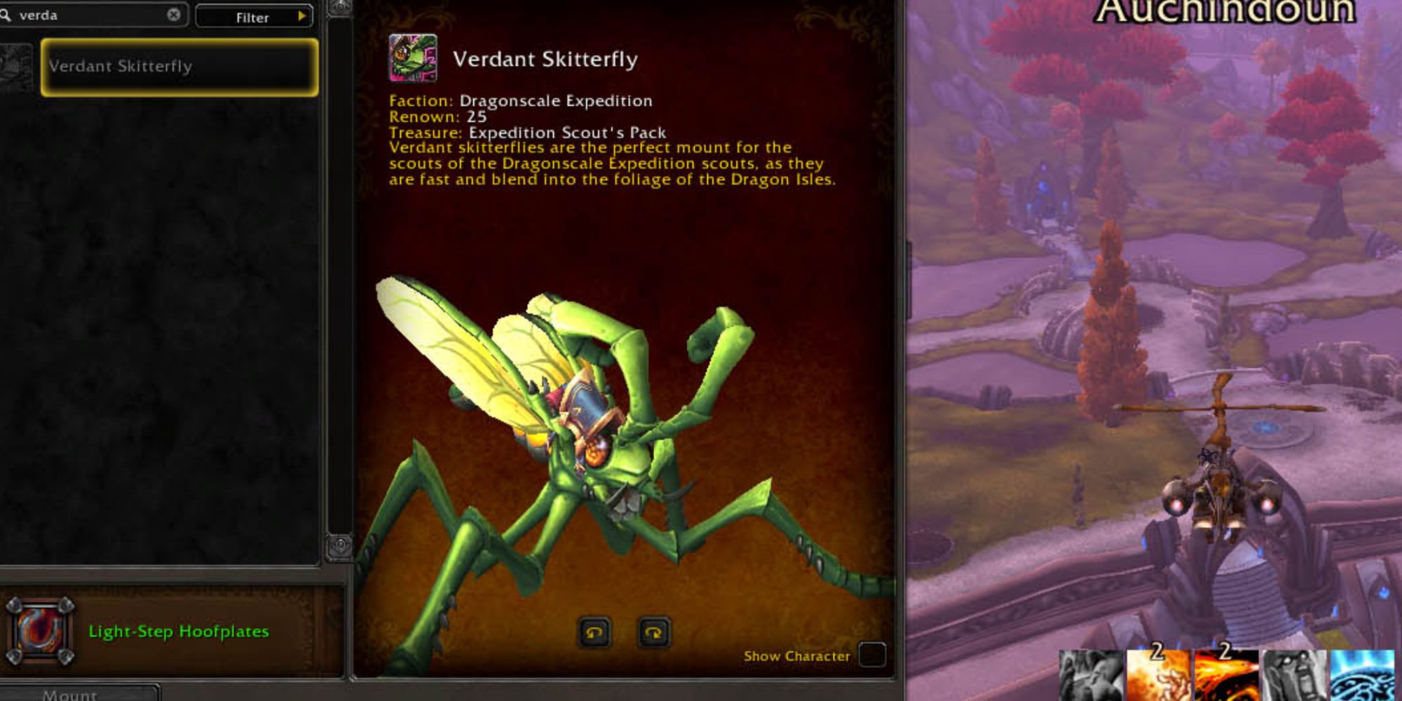 World of Warcraft a huge grasshopper-like creature