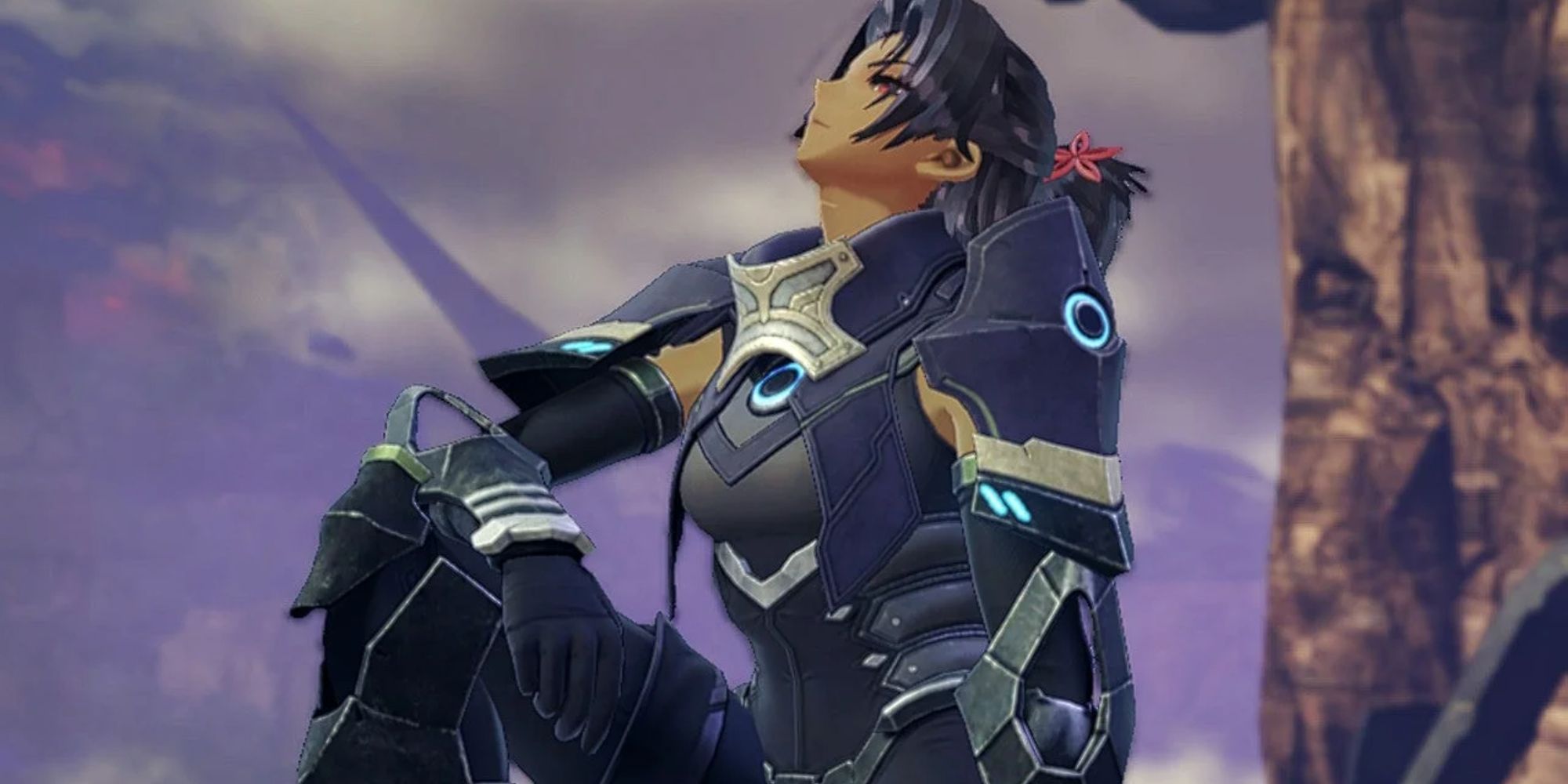 Ashera Sitting On A Cliff Looking Up