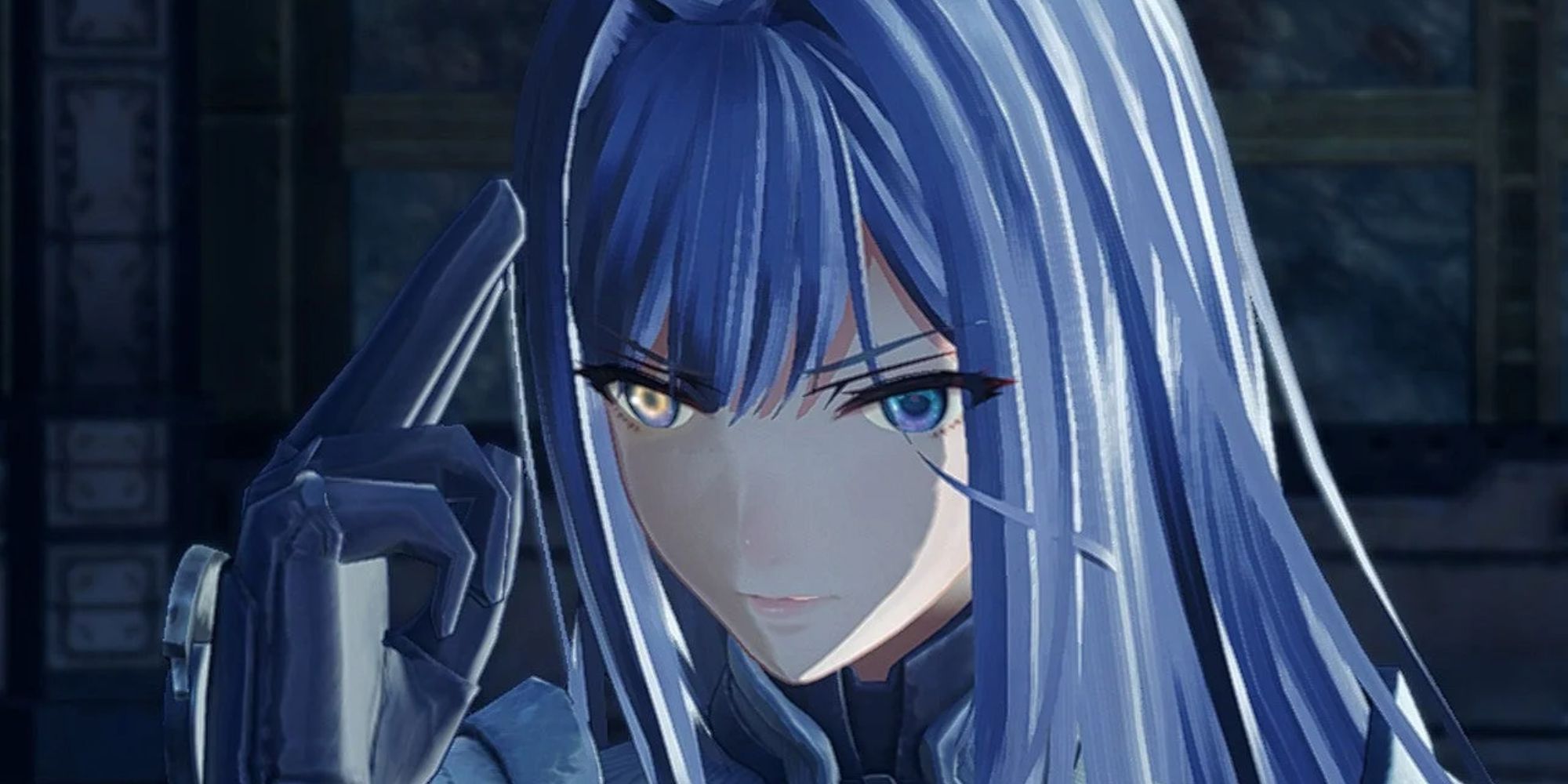 Ethel Holding Her Hand Toward Her Head, Activating Her Iris