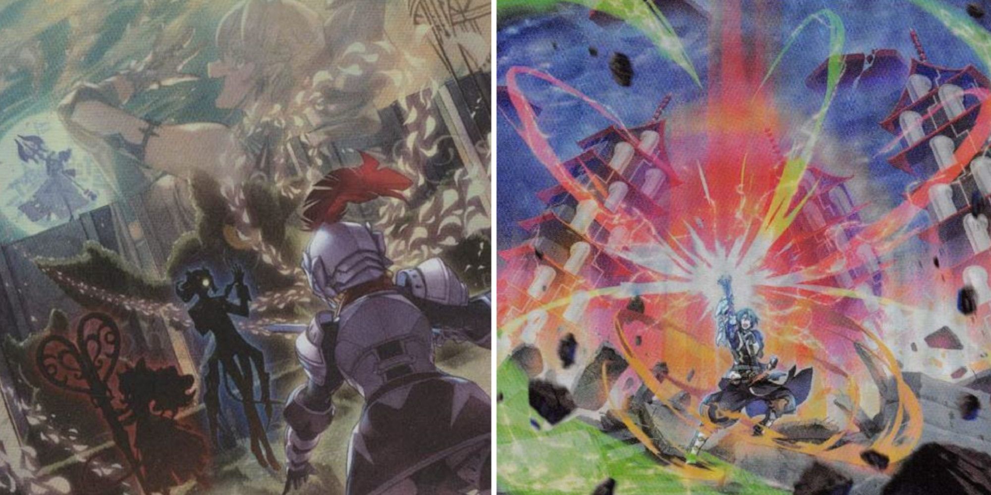 Knight Facing Labrynth Monsters And Visas Starfrost Gathering Red Energy In His Right Hand