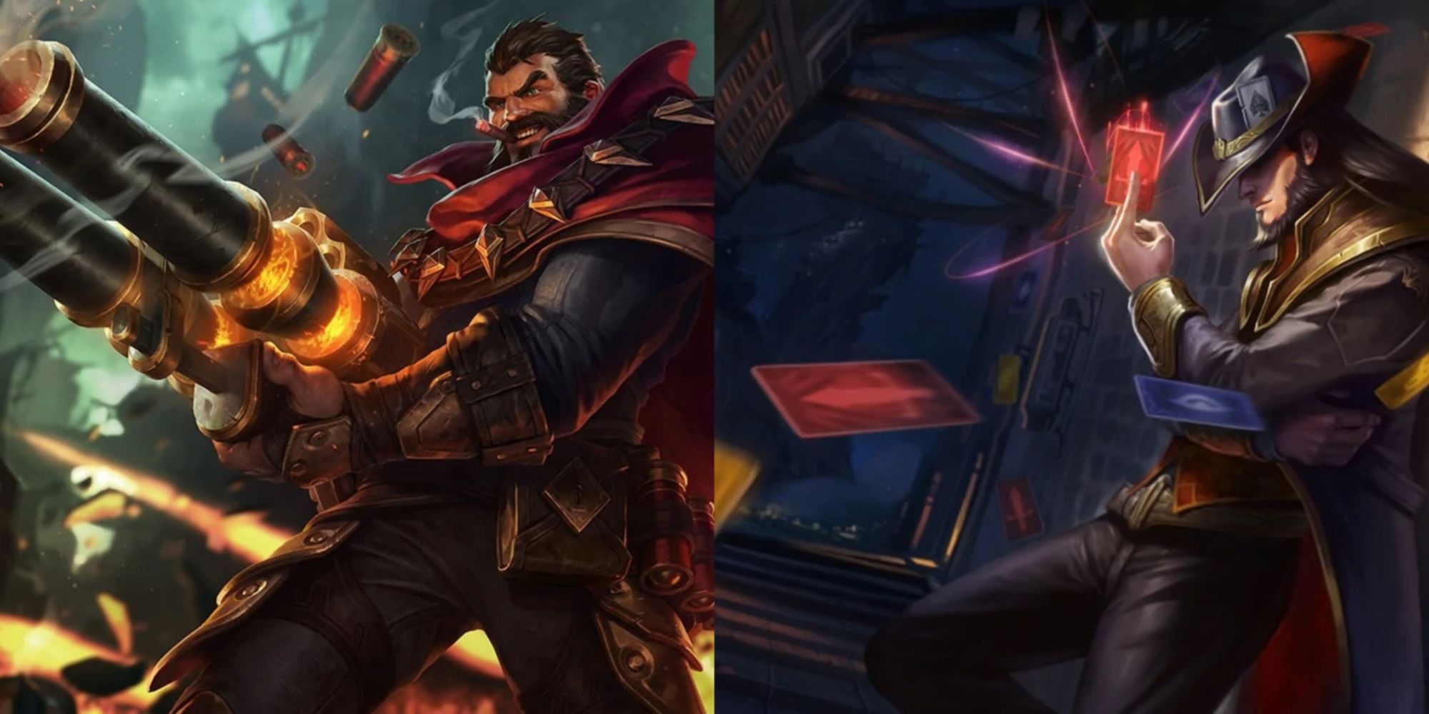 Graves and Twisted Fate Splash Art