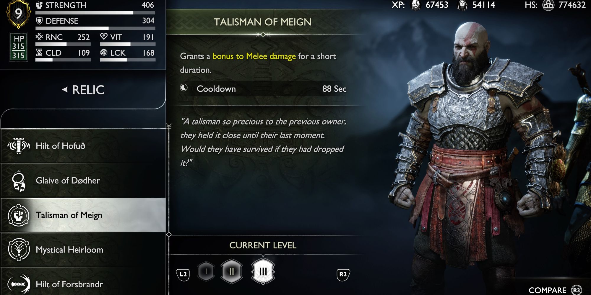 Image showing information on Talisman of Meign. 