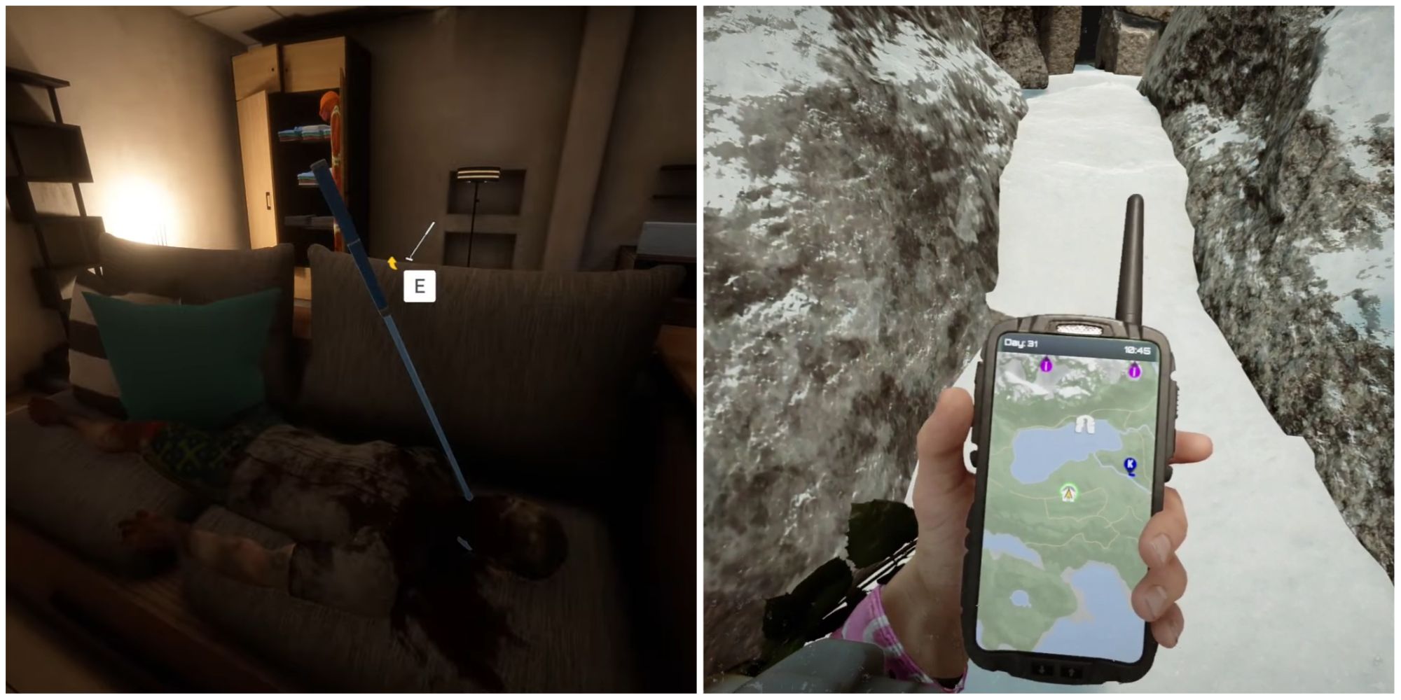Putter Location, Embedded in a soldier, and a map