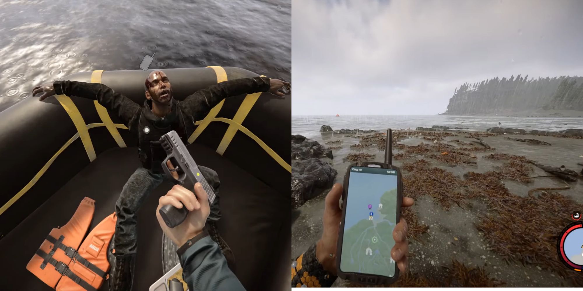 Pistol Location And Life Raft