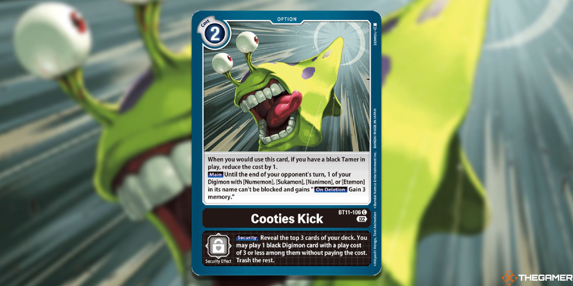 cooties kick full card bt11 dimensional phase digimon card game