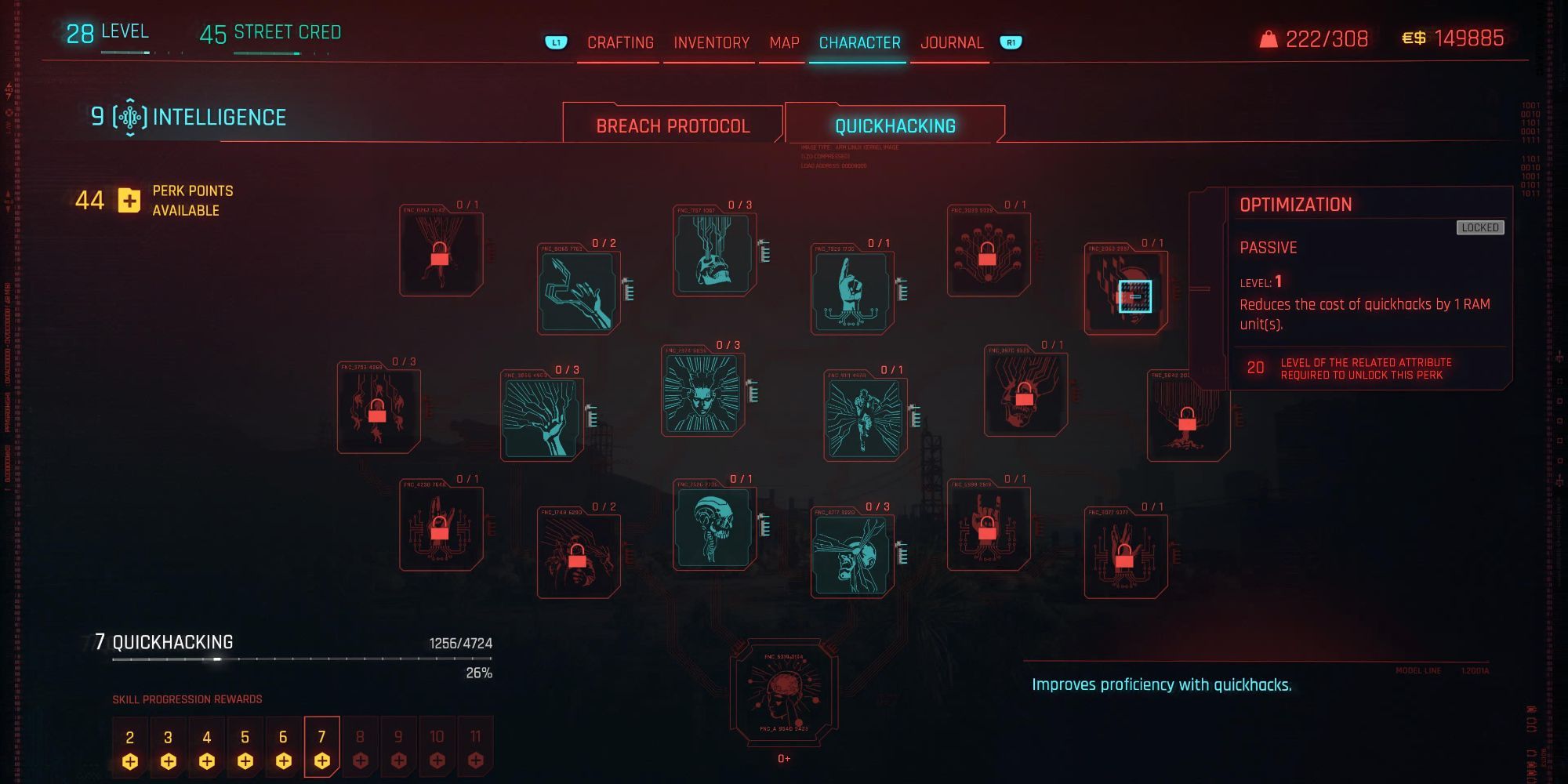 Cyberpunk 2077 Quickhacking Optimization Skill Tree