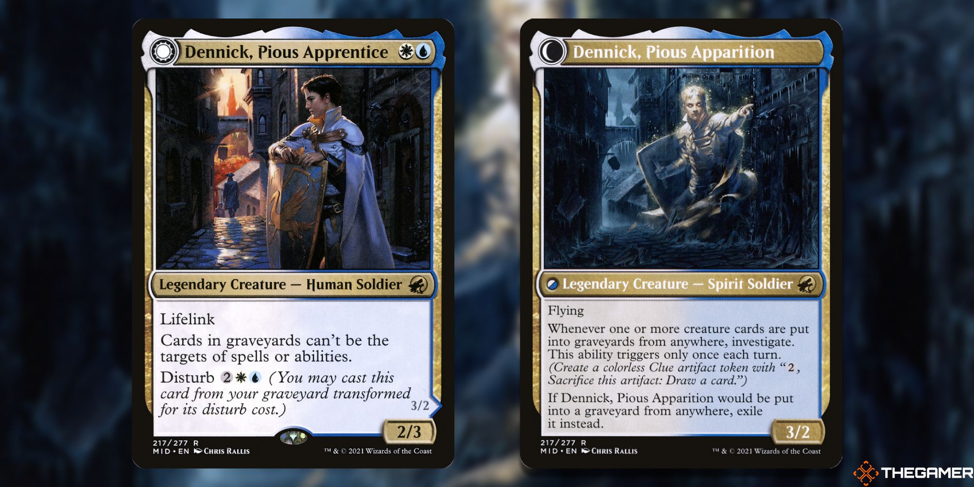 MTG: Dennick, Pious Apprentice/Dennick, Pious Apparition card