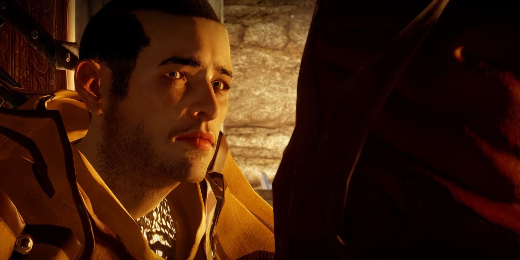 Dragon Age Felix kneeling next to magister Alexius
