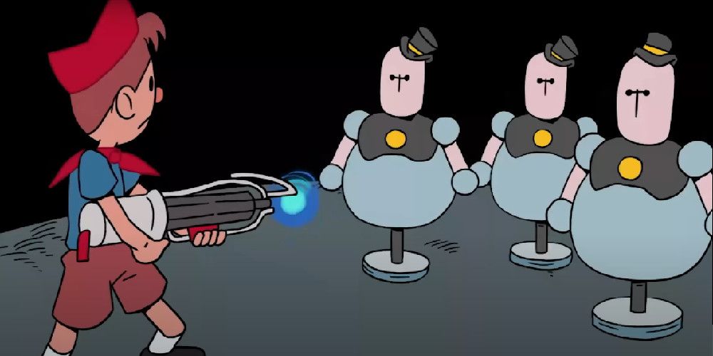 Energy Density Upgrade animation– "The Pioneer" Character charging the dominator at some dummies.