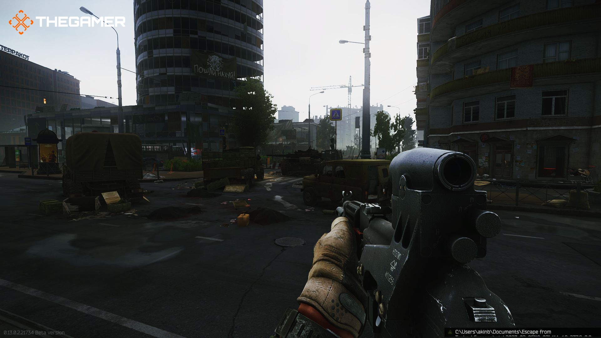 Escape From Tarkov Lexos Car Dealership Wide Shot