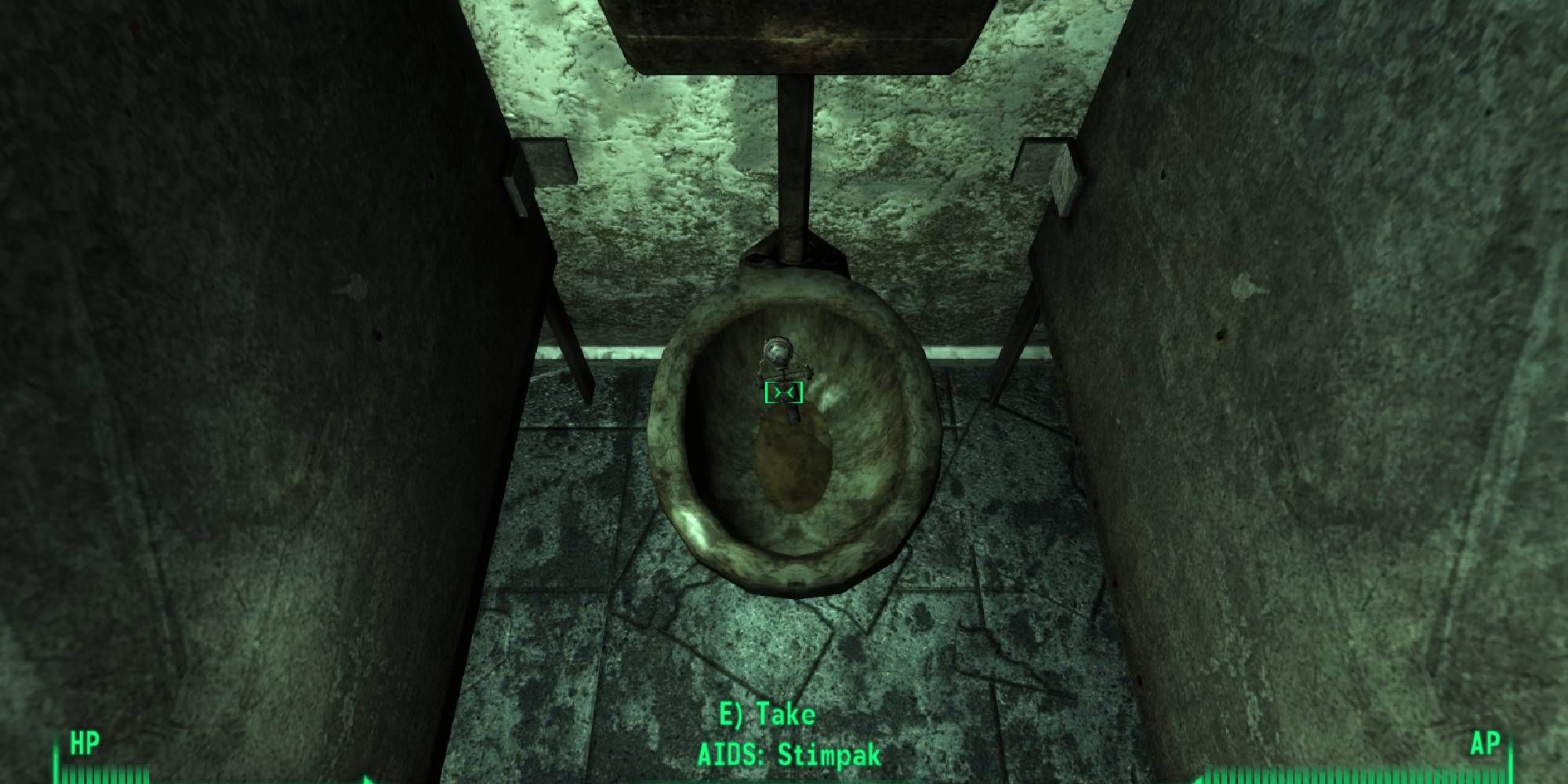 Fallout 3 - Stimpak in the toliet 