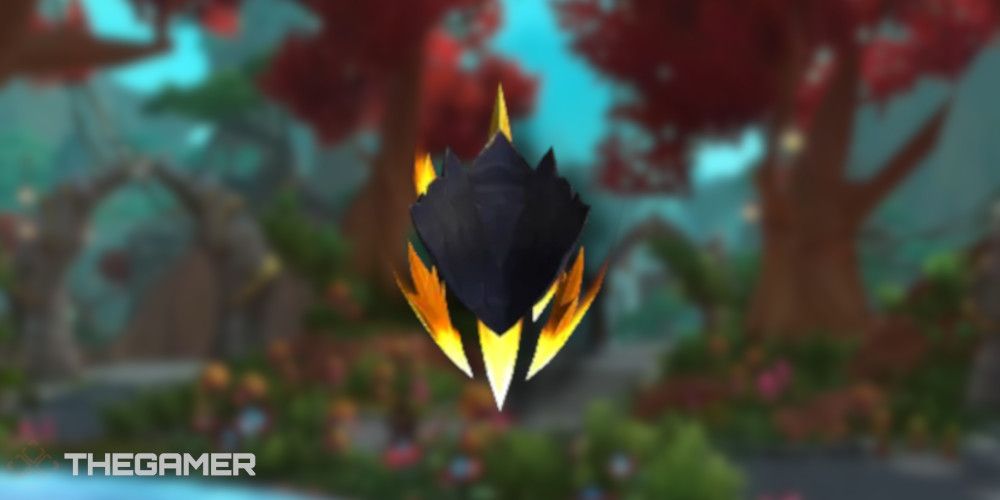 Fist of the Grand Summoner over blurred image of dragon isles