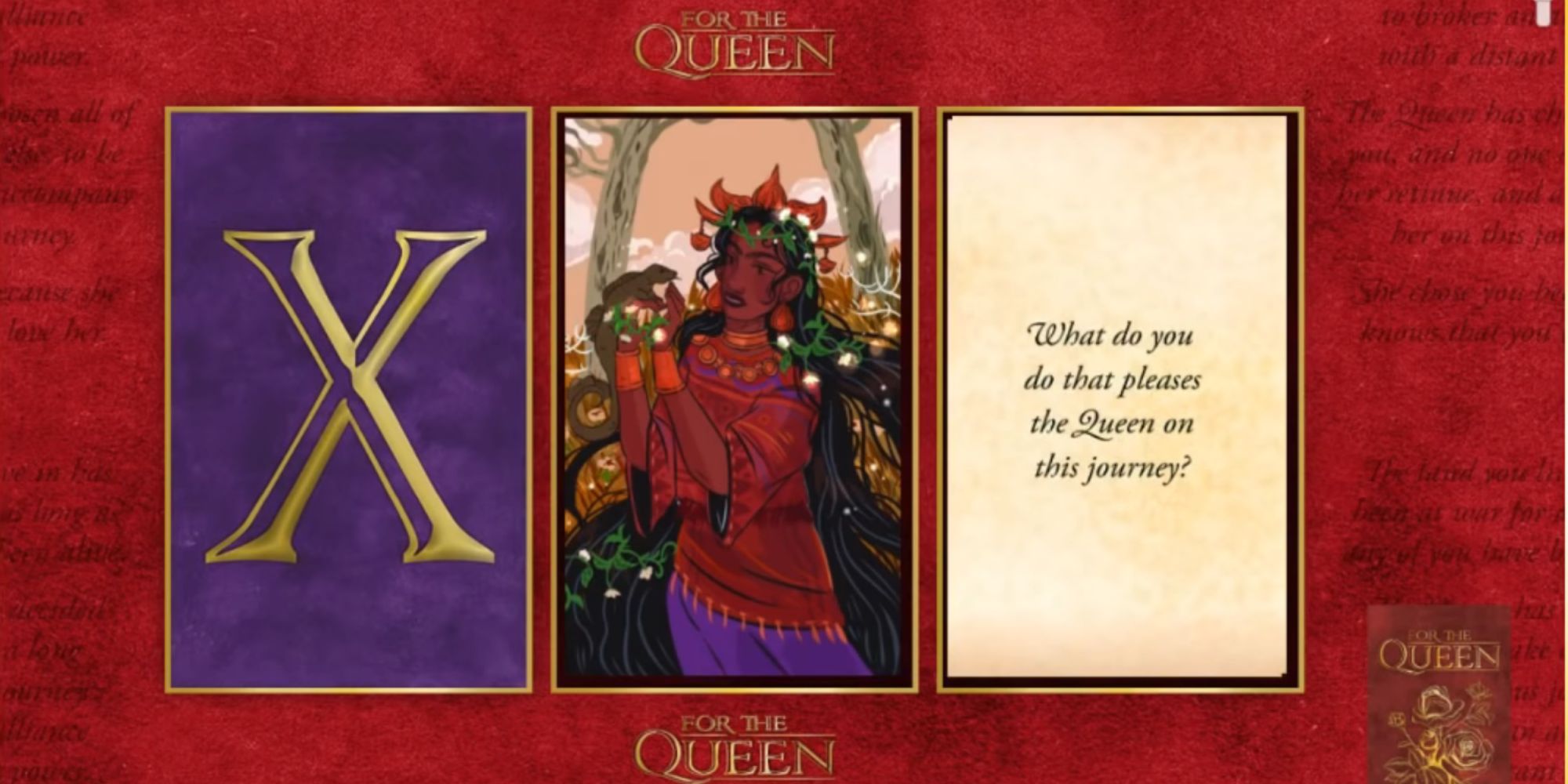 For The Queen Set Up On Roll20 With A Chosen Queen Card And A Prompt Card For A Player To Answer
