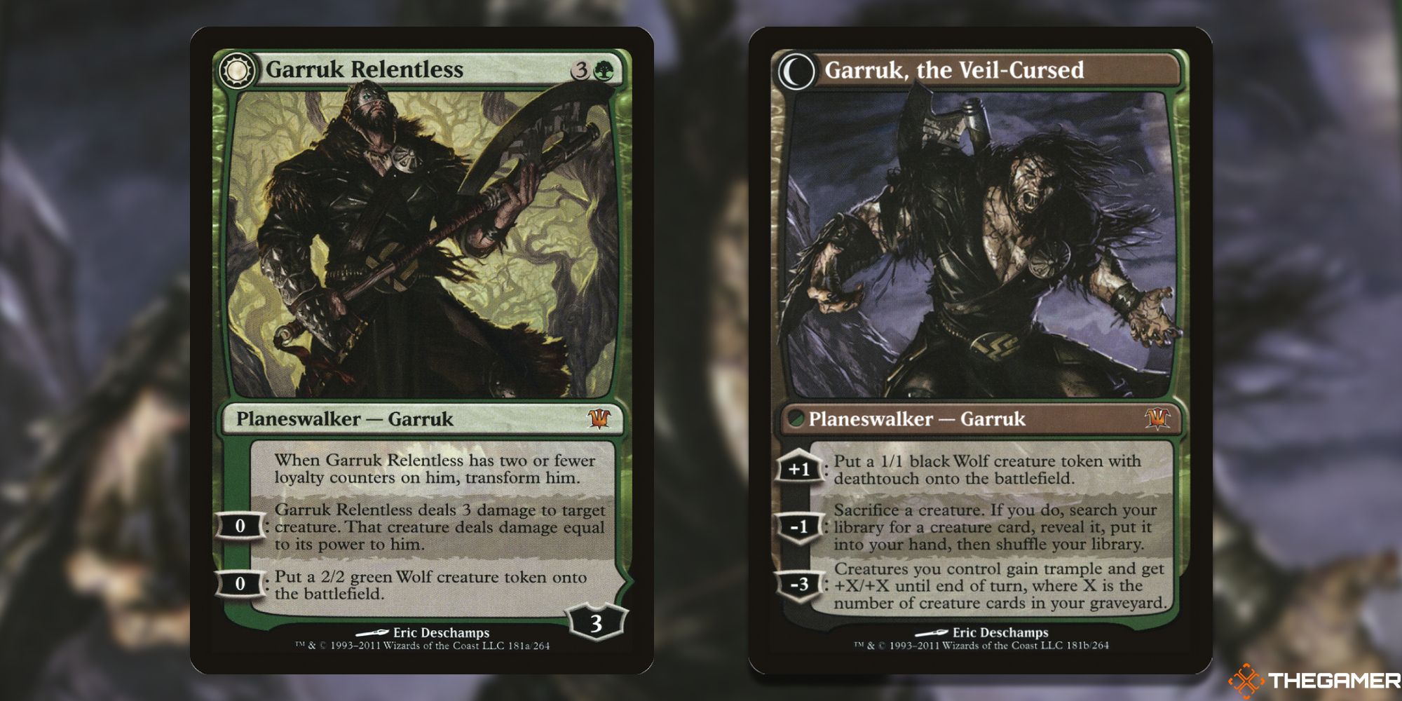 MTG: Garruk Relentless/Garruk, the Veil-Cursed card