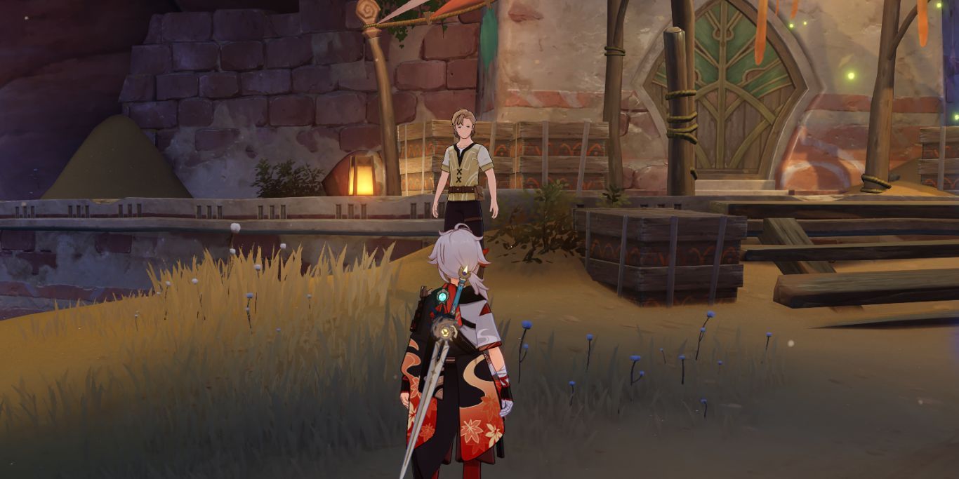 Genshin Impact Kazuha Looking At Bonifaz
