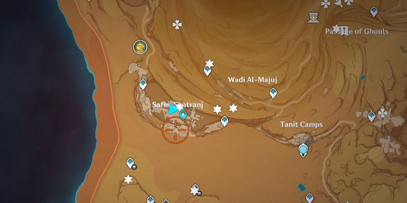 Genshin Impact Safhe Shatranj Temple Marked With Reticle
