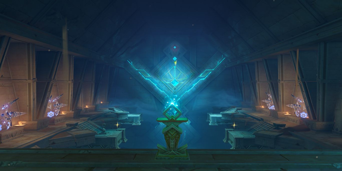 Genshin Impact Sekhem Hall View With Primal Constructs