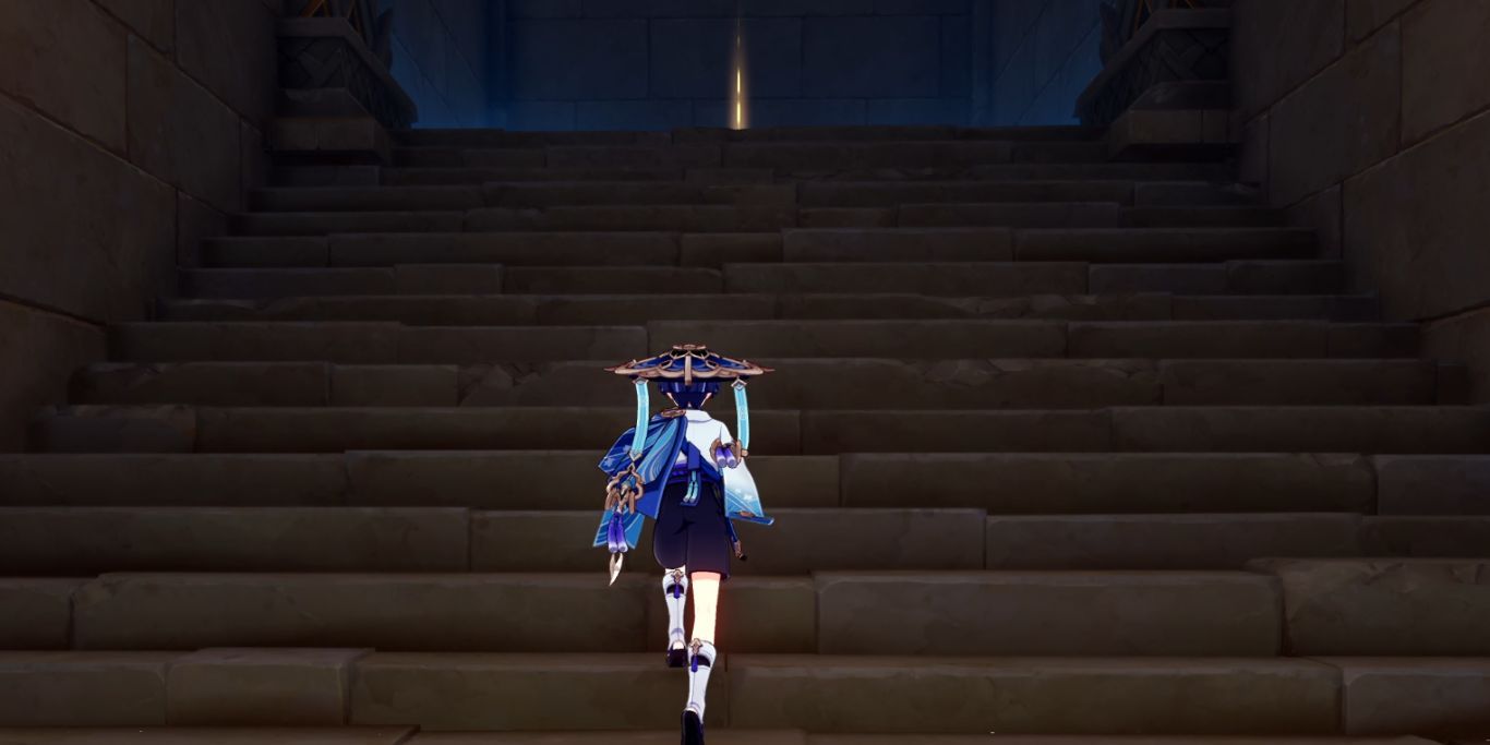 Genshin Impact Wanderer Climbing Stairs