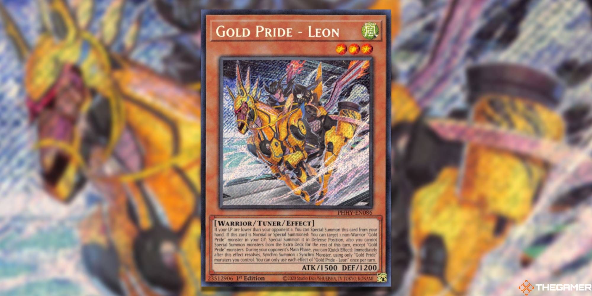 Leon Riding A Golden Robot Horse