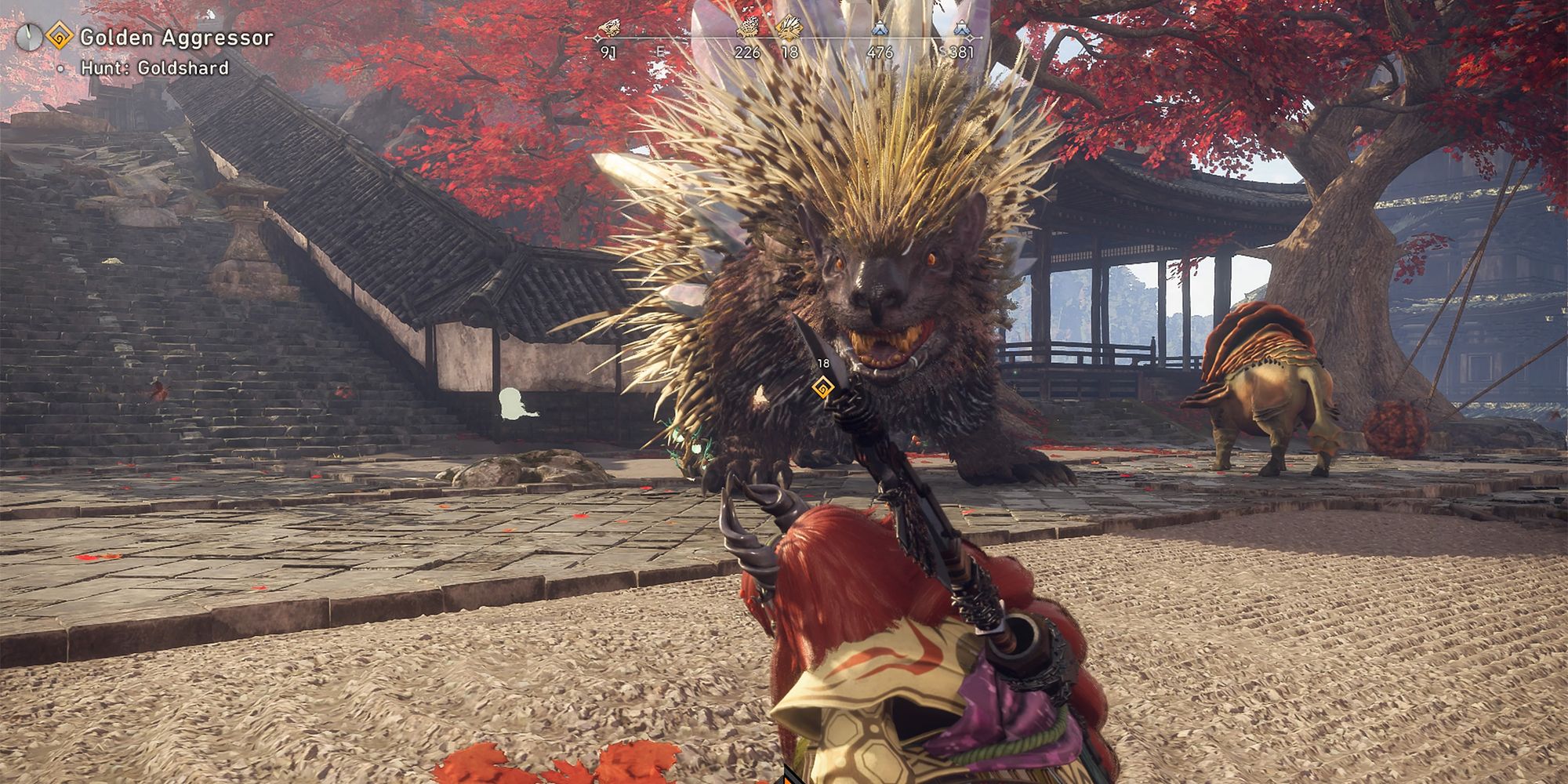 goldshard looking at the hunter