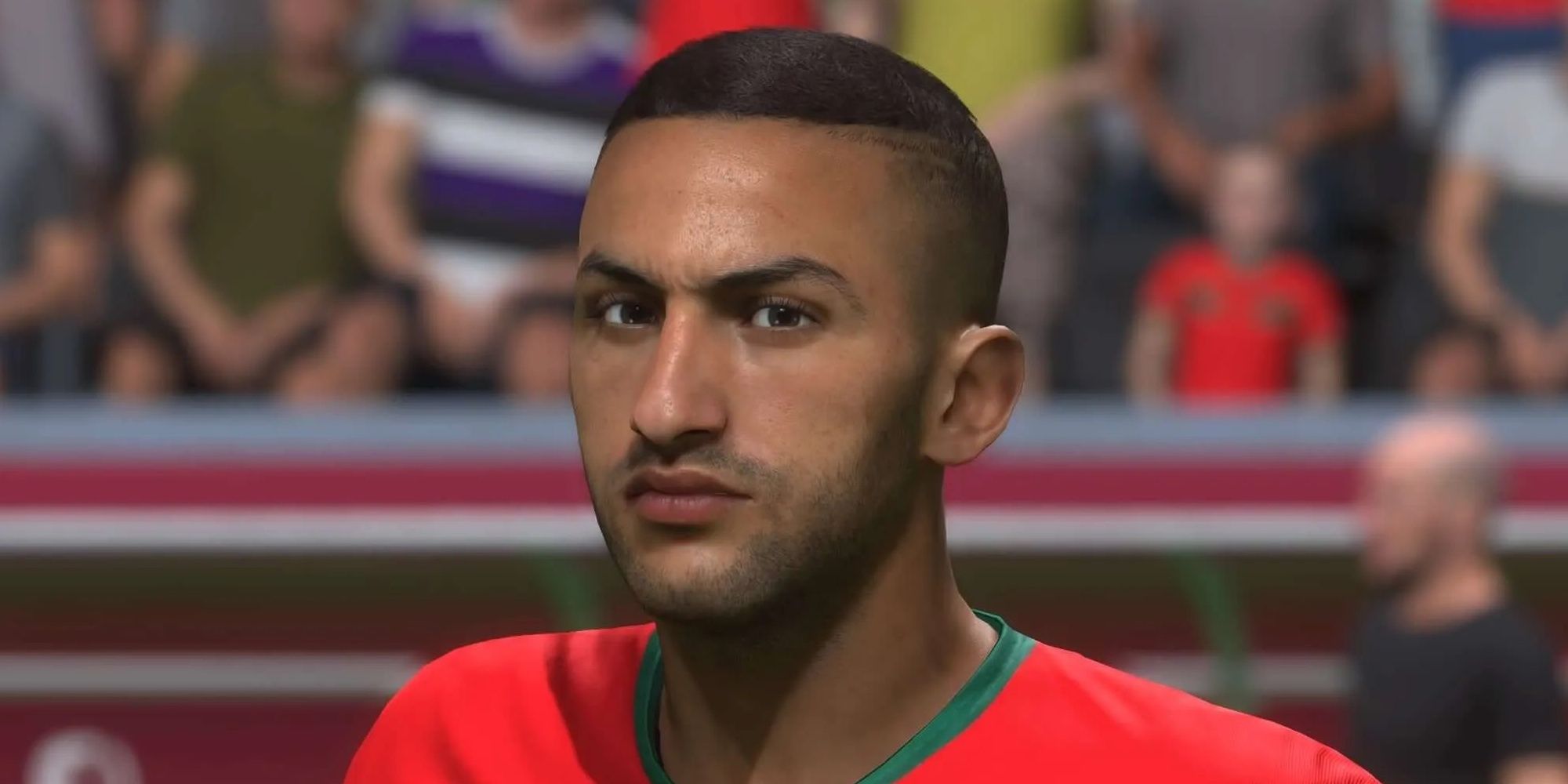 Hakim Ziyech wearing the Morocco home kit in FIFA 23