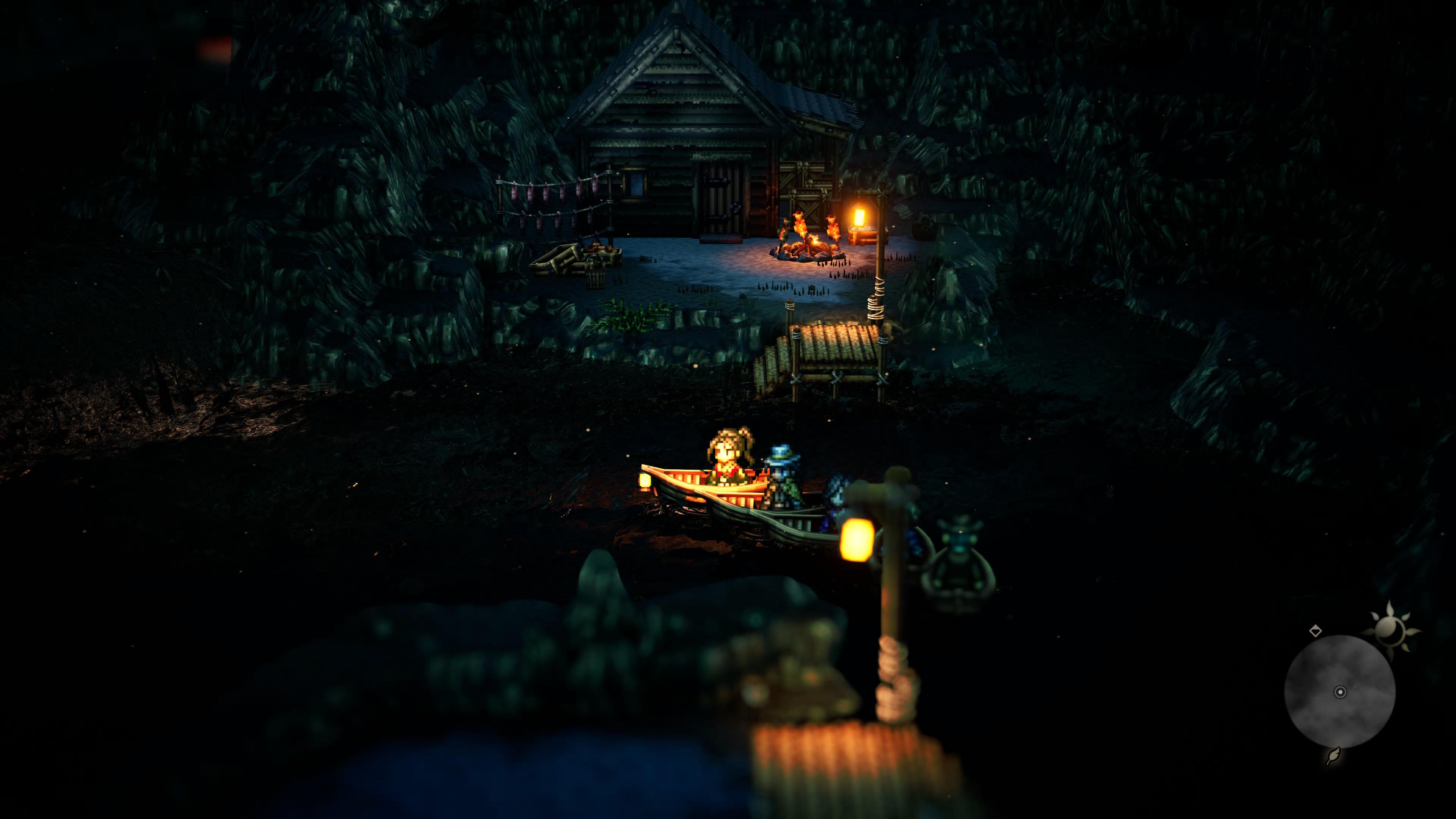 Hikari Octopath Traveler 2 Canoeing in Cropdale