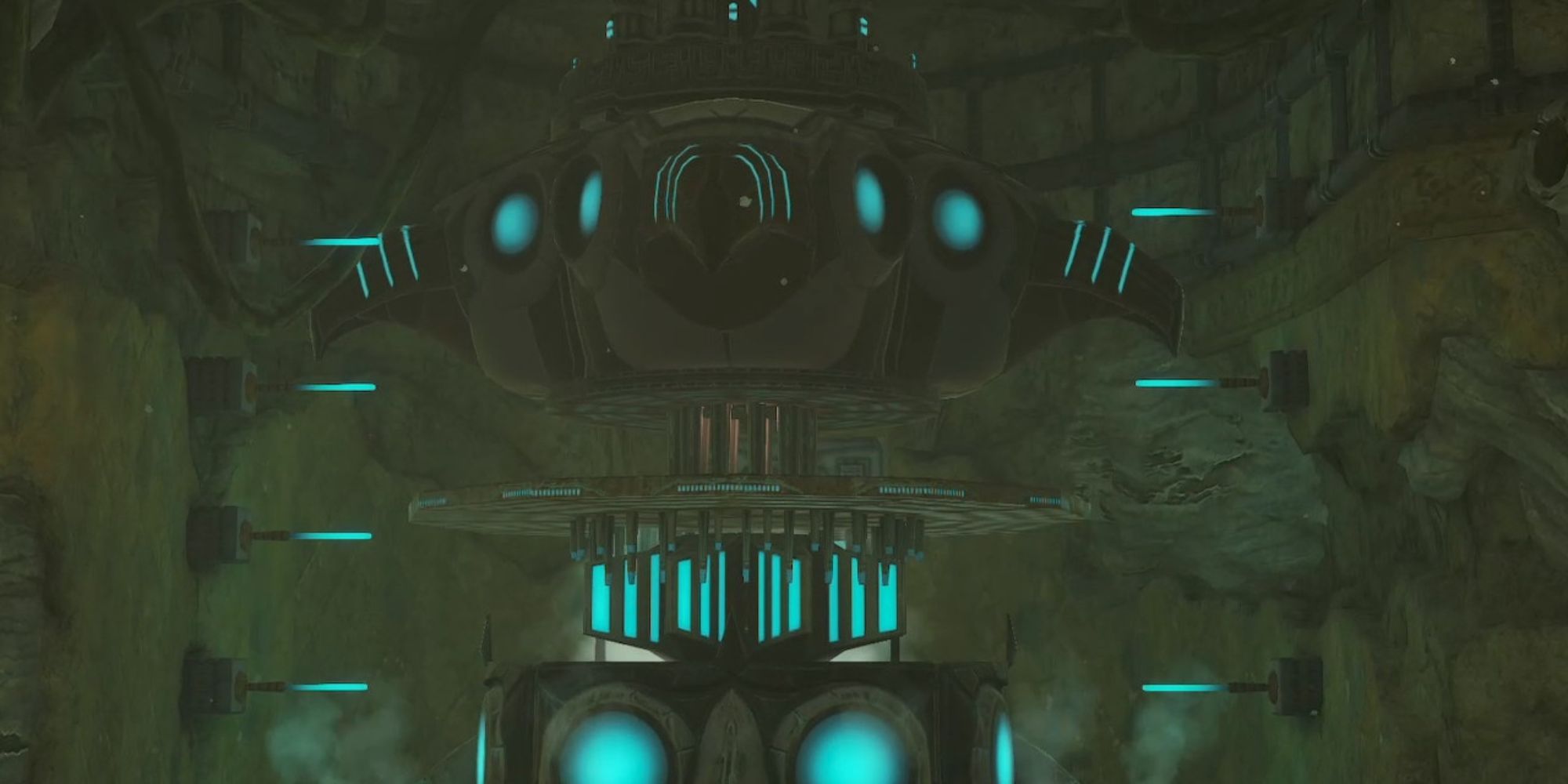The Hive Mecha rises out of the water