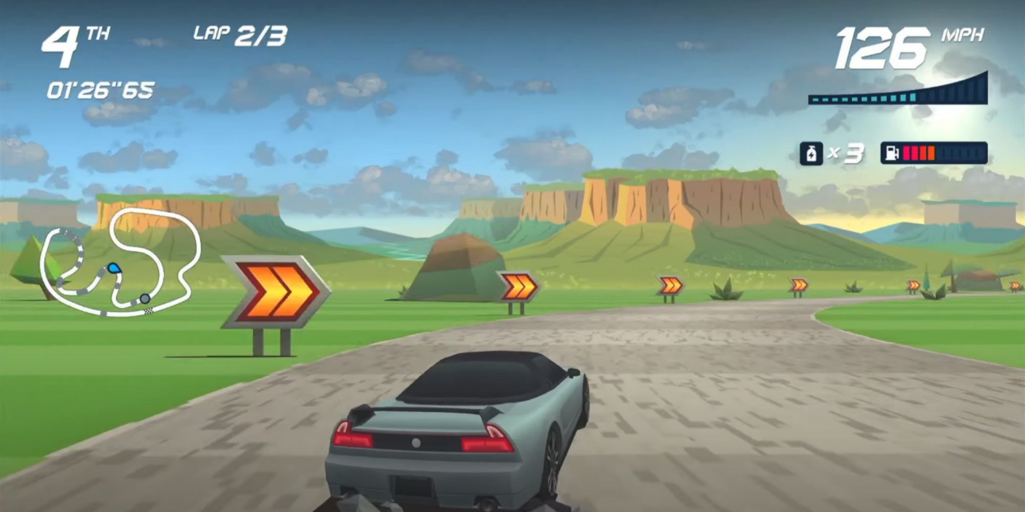 Horizon Chase Turbo Plateau is a twisty map in Brazil with large flat mountain peaks