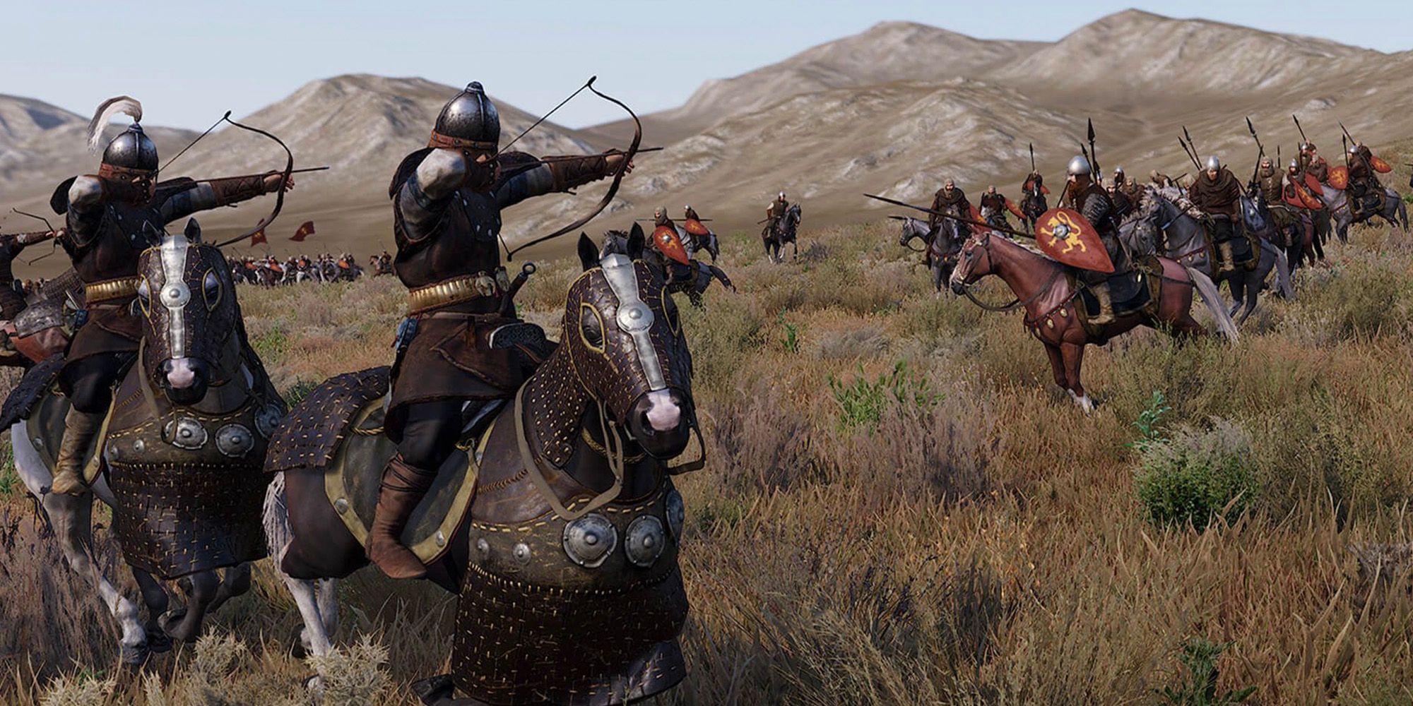 horse archers ready to take out some cavlary in mount and blade 2