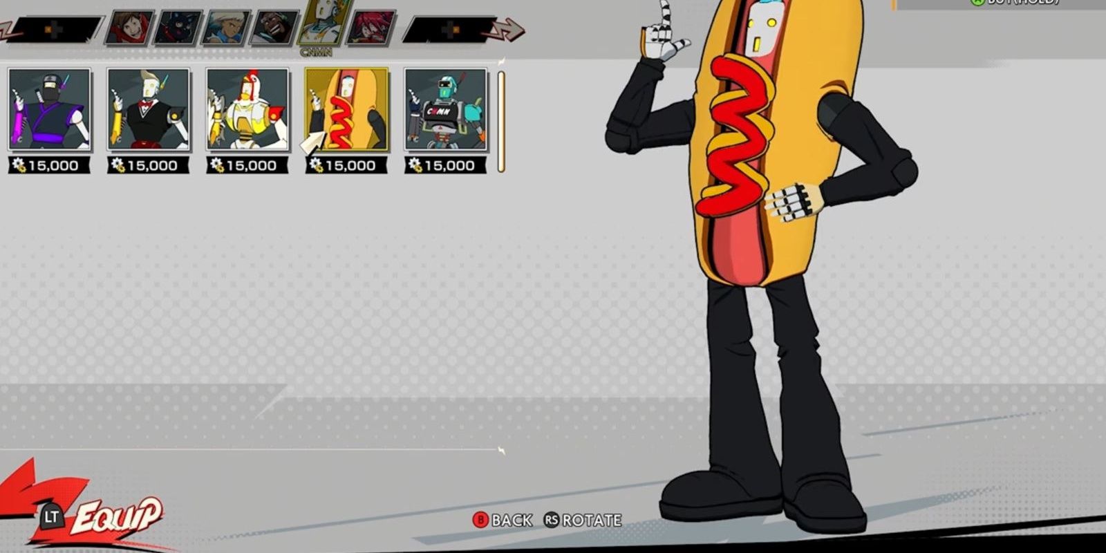 CNMN's Hot Dog outfit in Hi-Fi Rush
