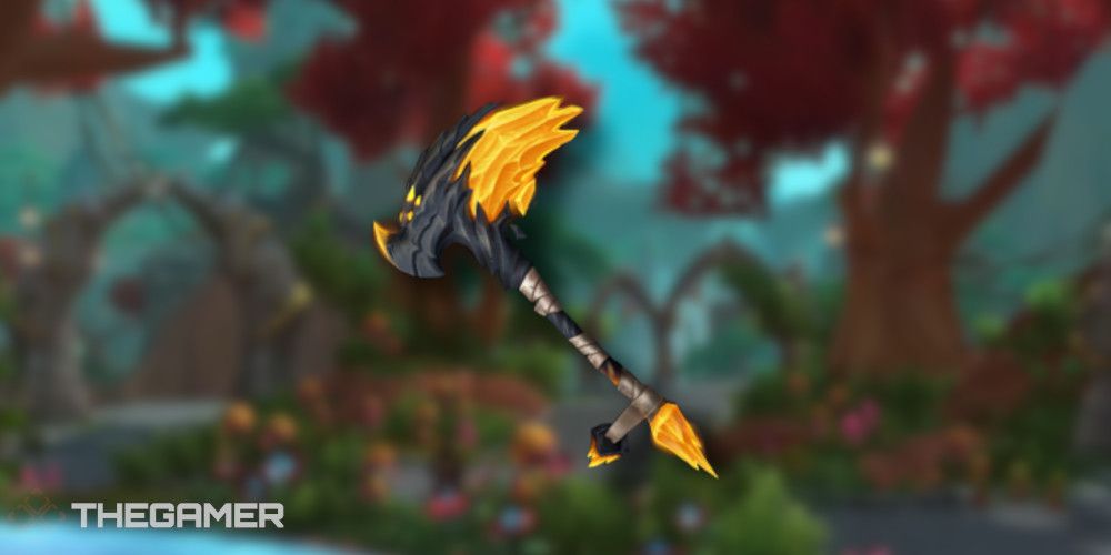 Imbued Qalashi Crusher over blurred image of dragon isles