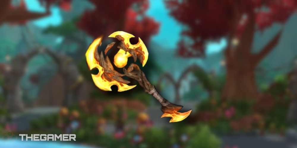 Incarnate Sky-Splitter over blurred image of dragon isles