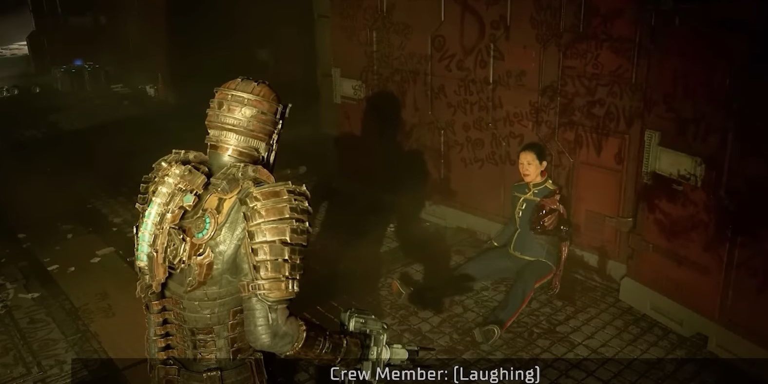 Isaac witnessing a crew member lose her mind