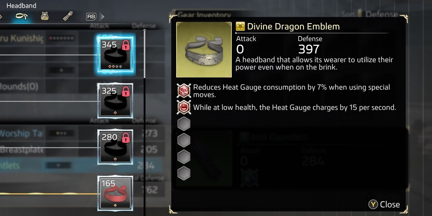 The Divine Dragon Emblem with its stats and description in the crafting menu.