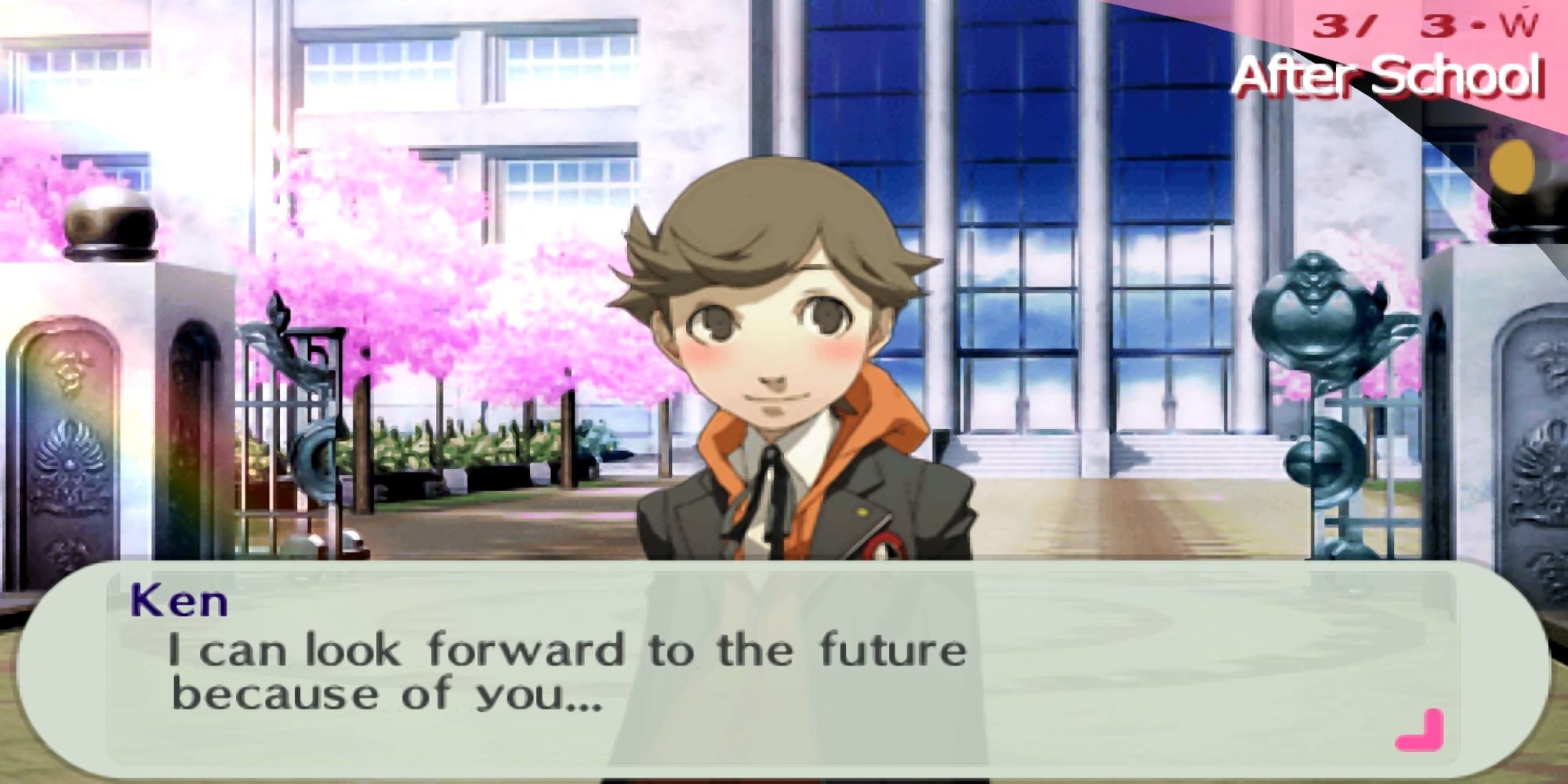 Ken from Persona 3 Portable positive about the future