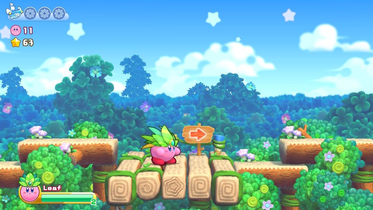 Kirby with the Leaf Ability