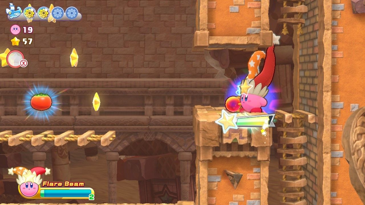 Kirby Raisin Ruins Stage Two Secret Area On Left