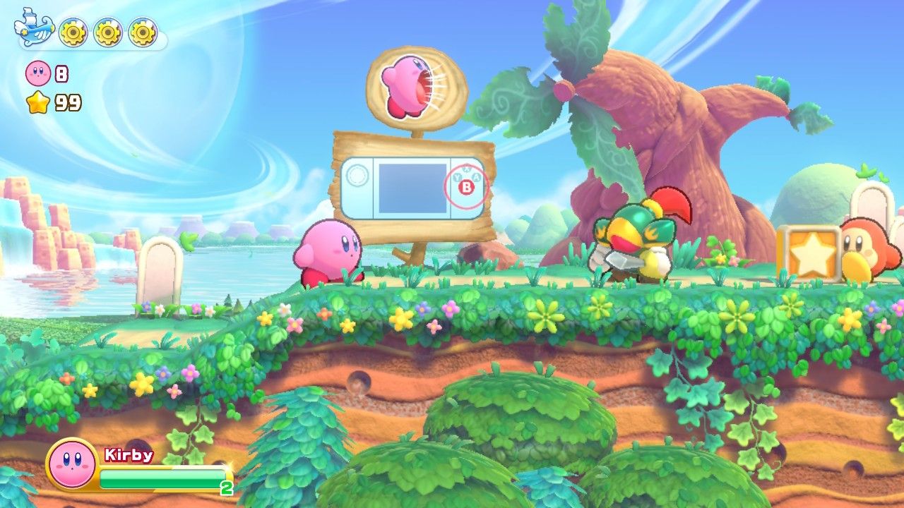 Kirby Sucks In Sword Ability