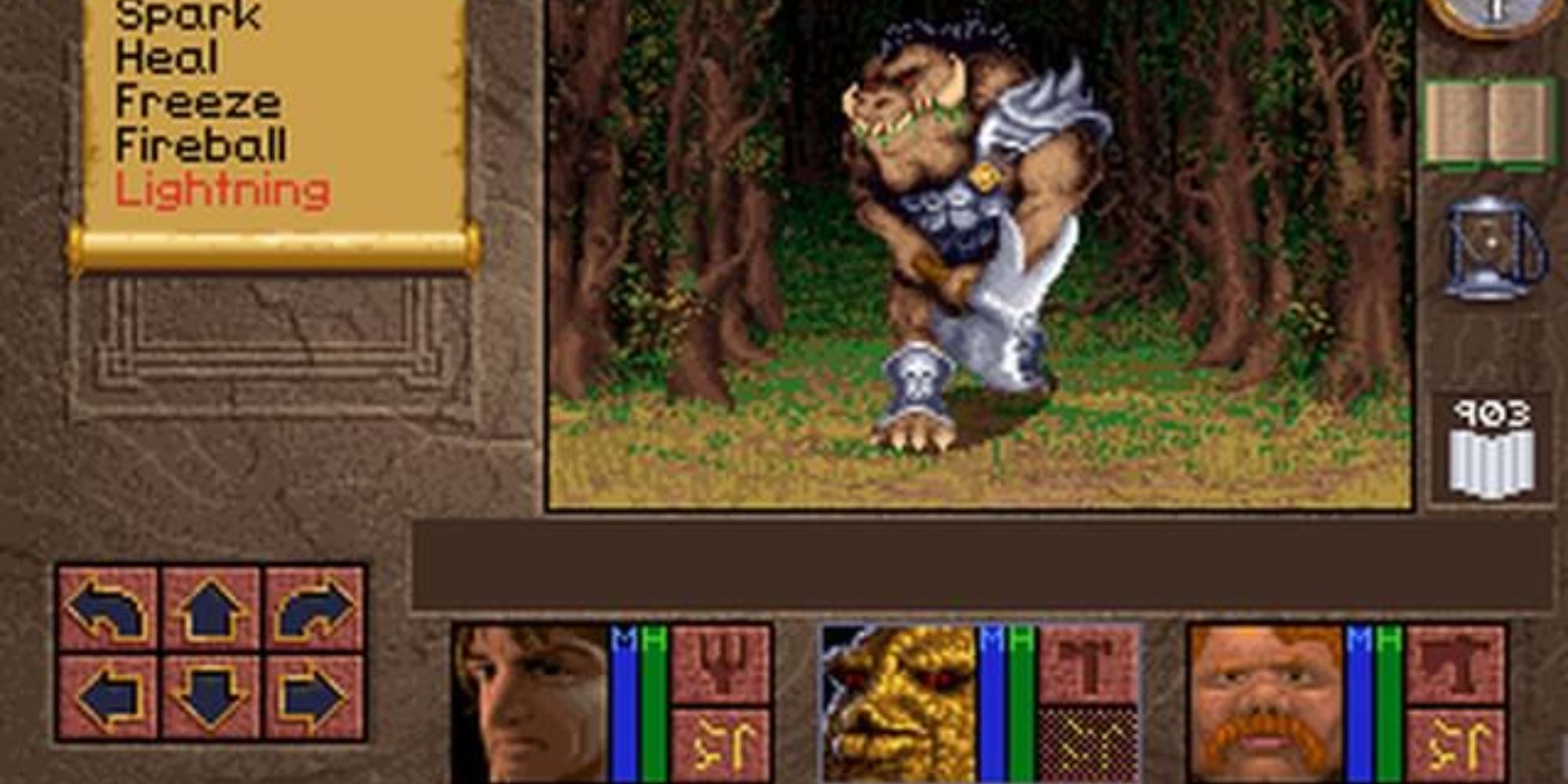 lands of lore options to attack approaching beast creature