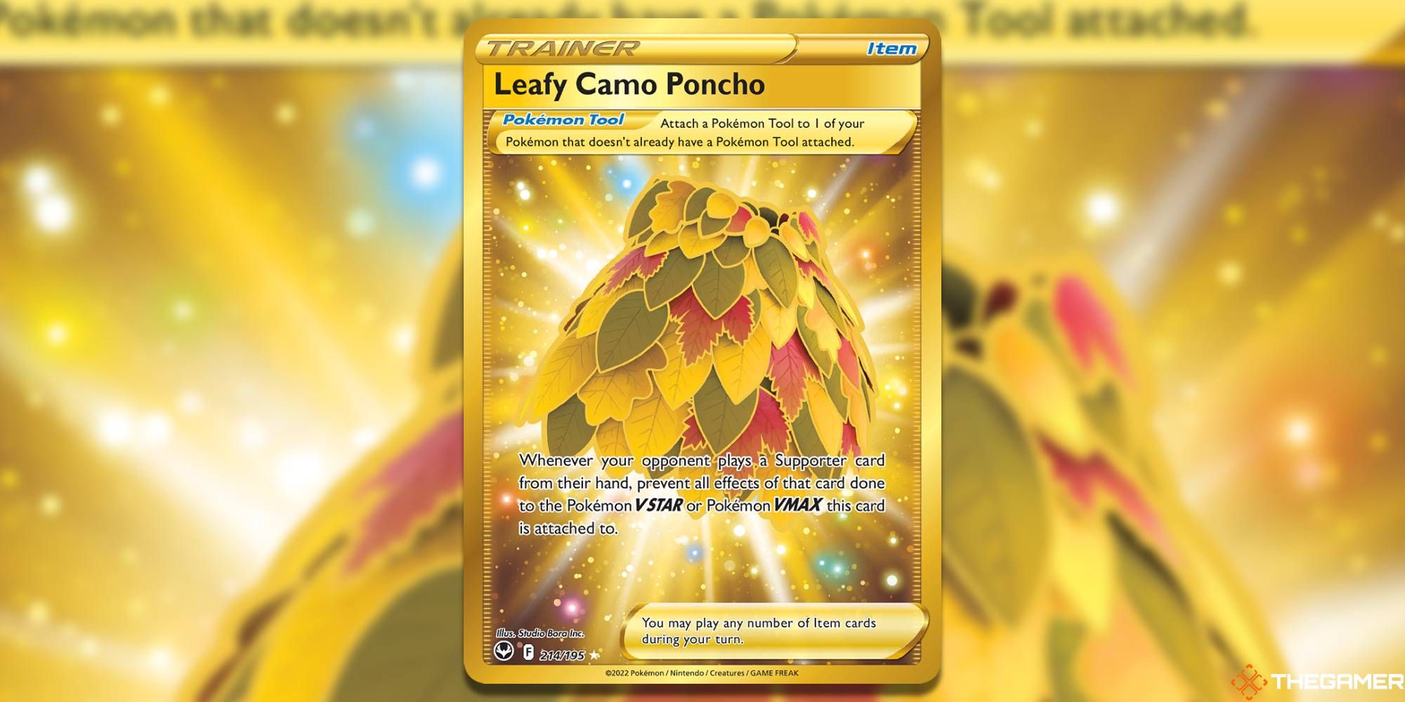 Leafy Camo Poncho Silver Tempest Pokemon TCG