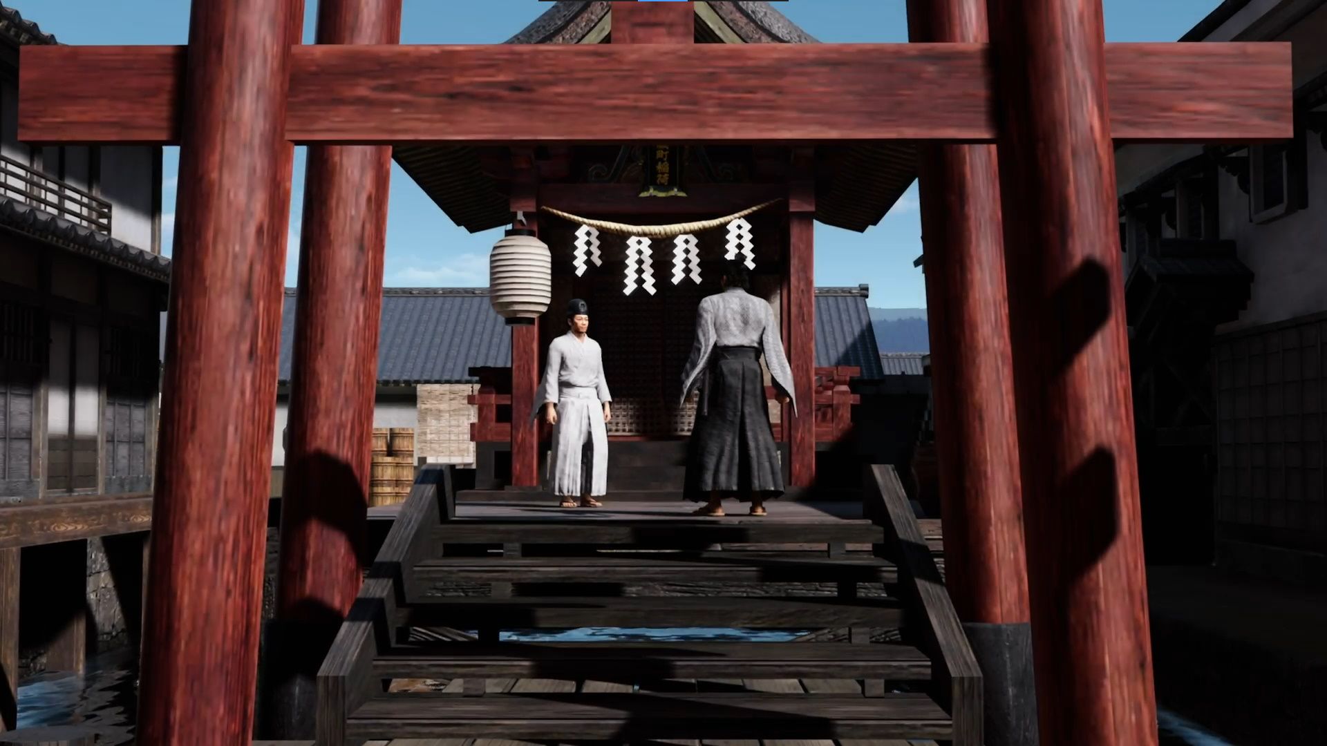 Like A Dragon Ishin, Beginner Tips, Ryoma talking to the Shinto Priest