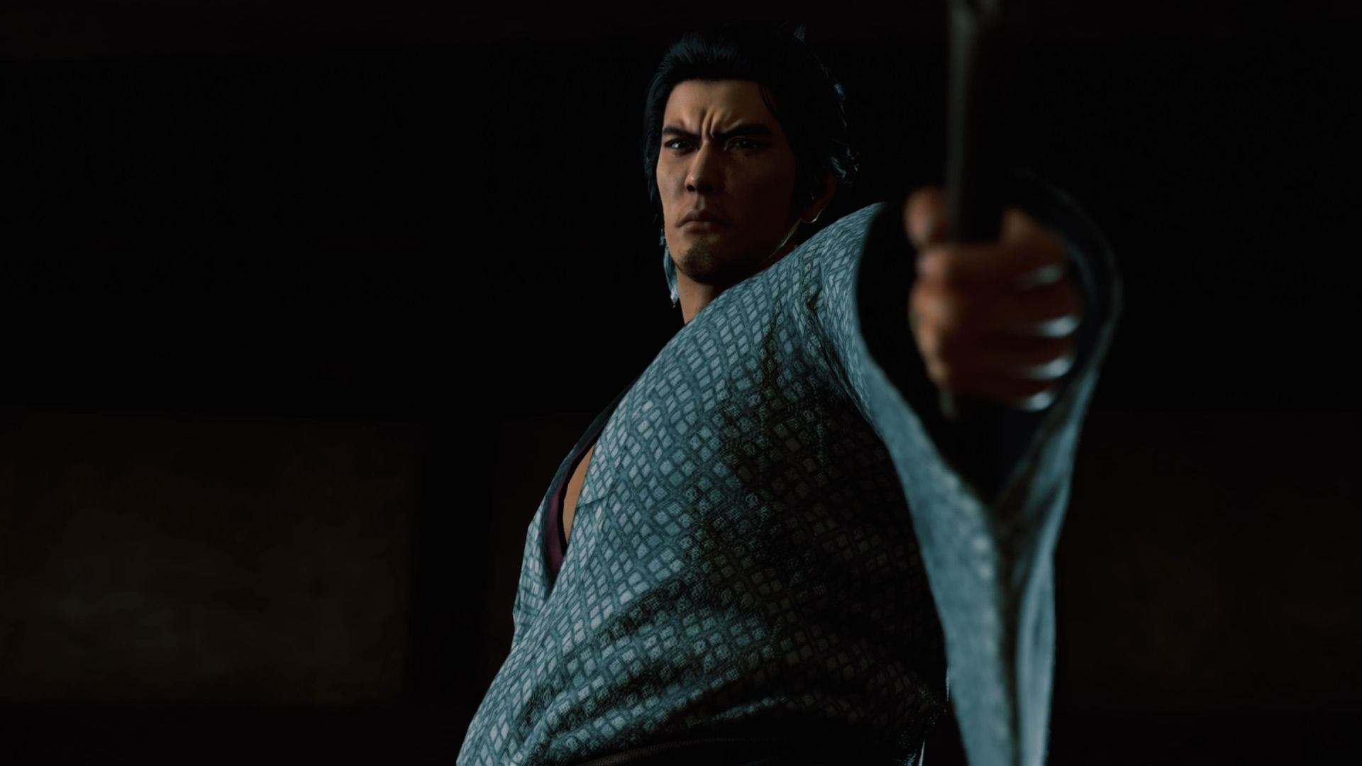 Like A Dragon Ishin, Chapter 2, Ryoma staring at the screen intimidatingly
