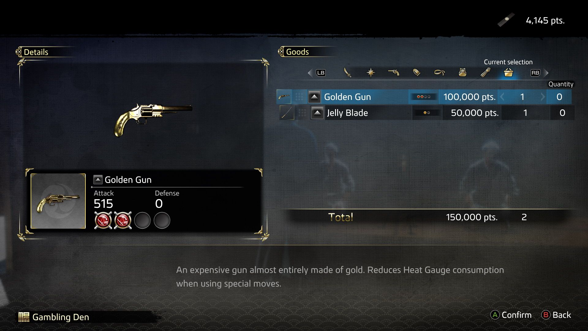 Like A Dragon Ishin, Chicken Races, The Golden Gun