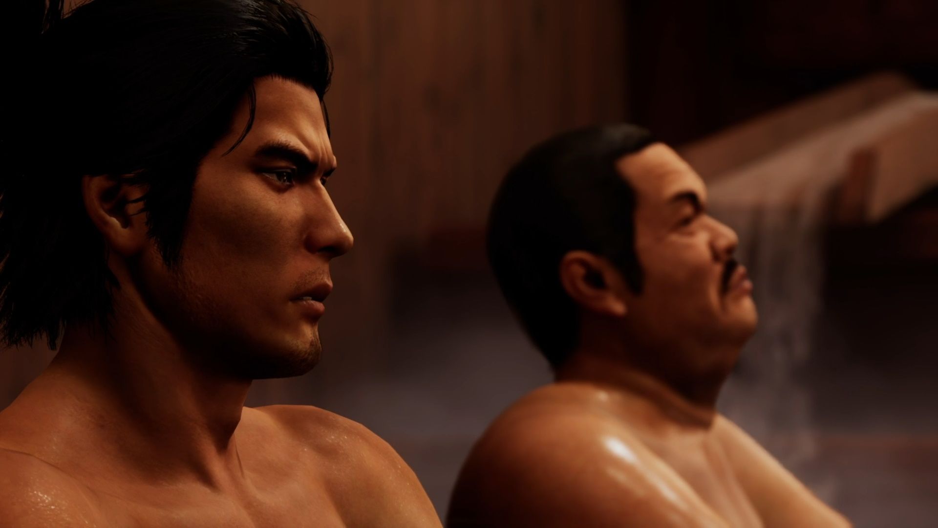 Like A Dragon Ishin, Ryoma having a bath